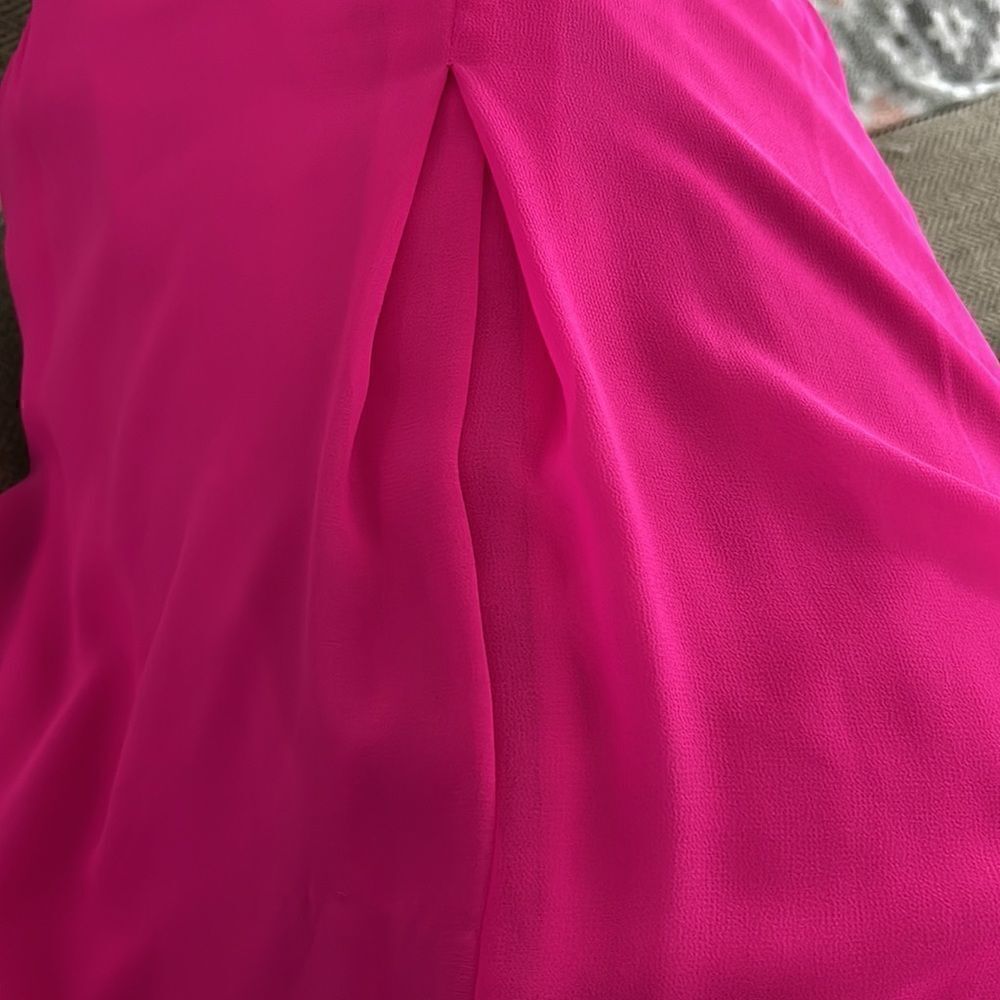 Muse Fuscia Hot Pink Maxi Slip Dress Spaghetti Straps Lined Bodice SZ 14 - Picture 13 of 13